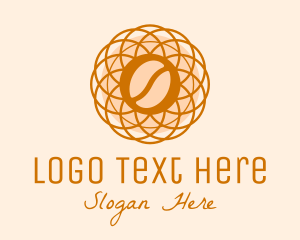 Coffee Stand - Abstract Flower Coffee Bean logo design
