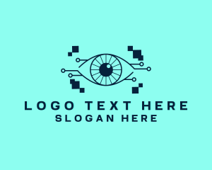 Website - Cyber Eye Pixel logo design