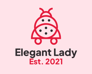 Cute Lady Bug  logo design