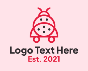 Bug - Cute Lady Bug logo design