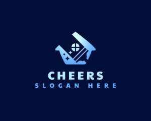 Squeegee Cleaning House Logo