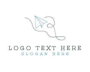 Crafting - Paper Plane Doodle logo design