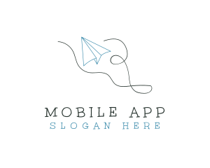 Origami - Paper Plane Doodle logo design