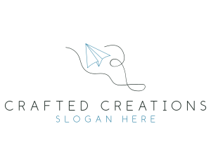 Paper Plane Doodle  logo design