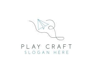 Paper Plane Doodle  logo design