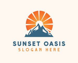 Sunrise Mountain Hiking logo design