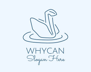 Abstract Origami Swan Logo