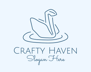 Diy - Abstract Origami Swan logo design