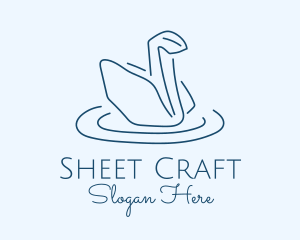 Sheet - Abstract Origami Swan logo design