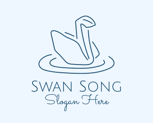 Swan - Abstract Origami Swan logo design