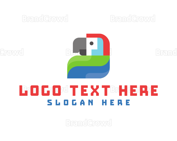 Colorful Pet Parrot Logo