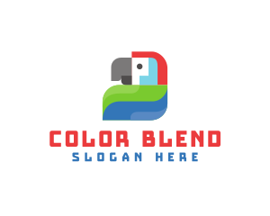 Colorful Pet Parrot  logo design