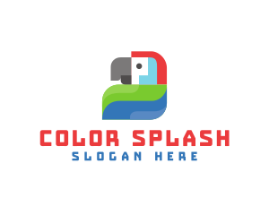 Colorful Pet Parrot  logo design