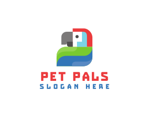 Colorful Pet Parrot  logo design