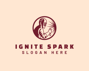 Spark - Welding Spark Fabrication logo design