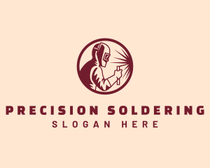 Soldering - Welding Spark Fabrication logo design