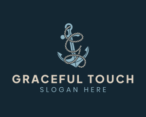 Anchor Rope Letter G logo design