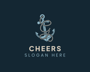 Seafarer - Anchor Rope Letter G logo design