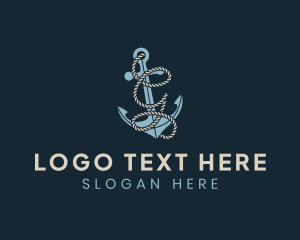 Boat - Anchor Rope Letter G logo design