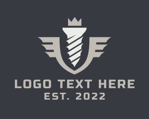 Bolt - Industrial Bolt Wings logo design