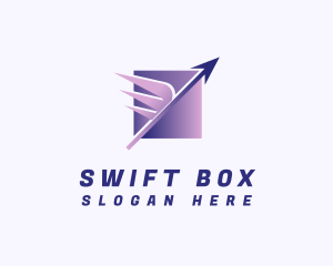 Package - Package Delivery Arrow Wings logo design