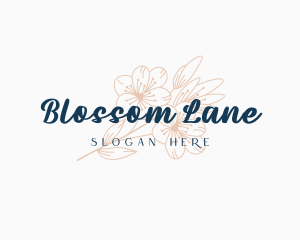 Nature Blossom Flower logo design