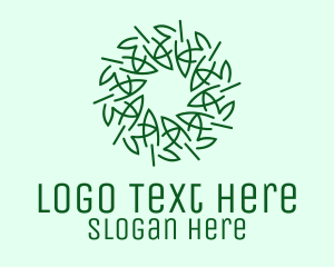 Green - Minimalist Flower Line Art logo design