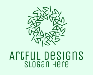 Minimalist Flower Line Art logo design