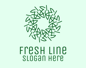 Minimalist Flower Line Art logo design