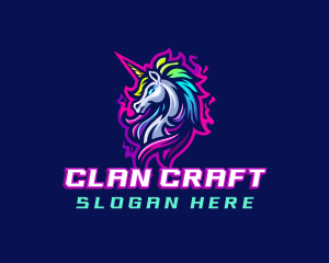 Clan - Mythical Unicorn Clan logo design