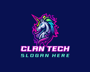 Clan - Mythical Unicorn Clan logo design