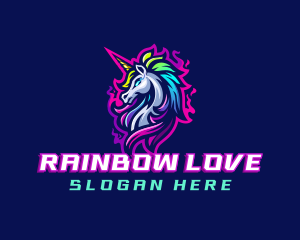 Lesbian - Mythical Unicorn Clan logo design