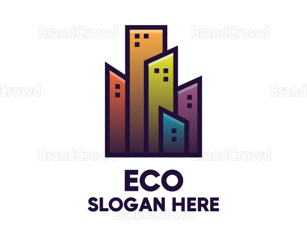 Colorful City Building Logo
