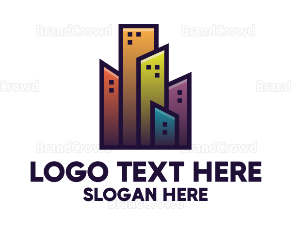 Colorful City Building Logo