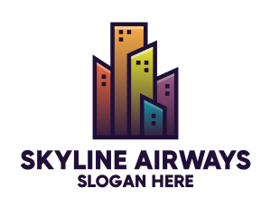 Colorful City Building logo design