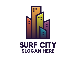 Colorful City Building logo design