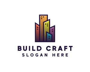 Colorful City Building logo design