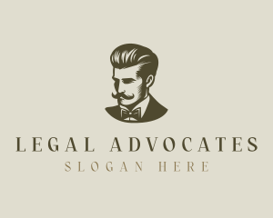 Gentleman Mustache Grooming Logo