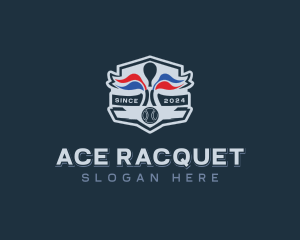 Racquet - Tennis Sports League logo design