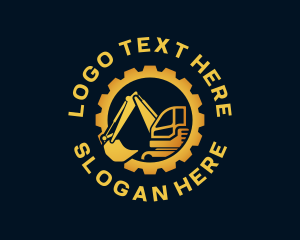 Cog - Gear Machine Excavator logo design