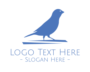 Cute Bird - Small Blue Bird logo design
