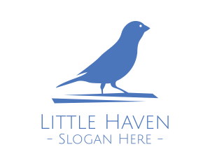 Little - Small Blue Bird logo design