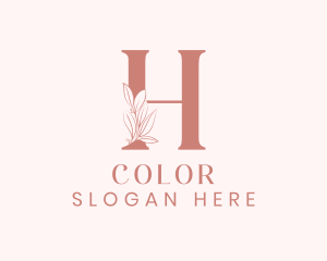 Elegant Leaves Letter H Logo