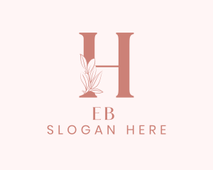 Wedding - Elegant Leaves Letter H logo design