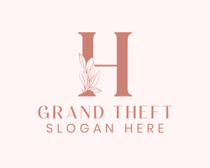 Shop - Elegant Leaves Letter H logo design