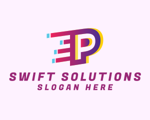 Speedy - Speedy Letter P Motion Business logo design