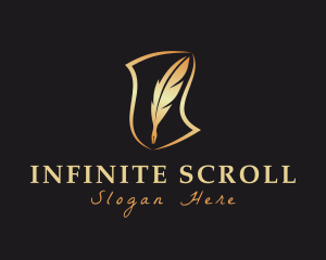 Scroll - Scroll Writing Quill logo design