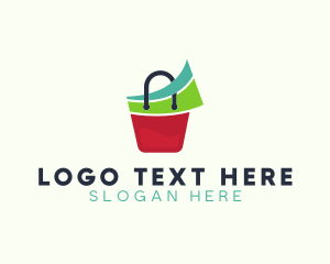 Buy And Sell - Swoosh Shopping Bag logo design