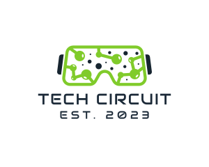 Cyber Circuitry VR Goggles logo design