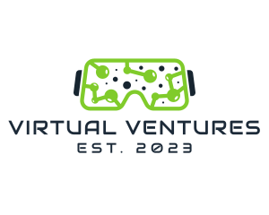 Cyber Circuitry VR Goggles logo design